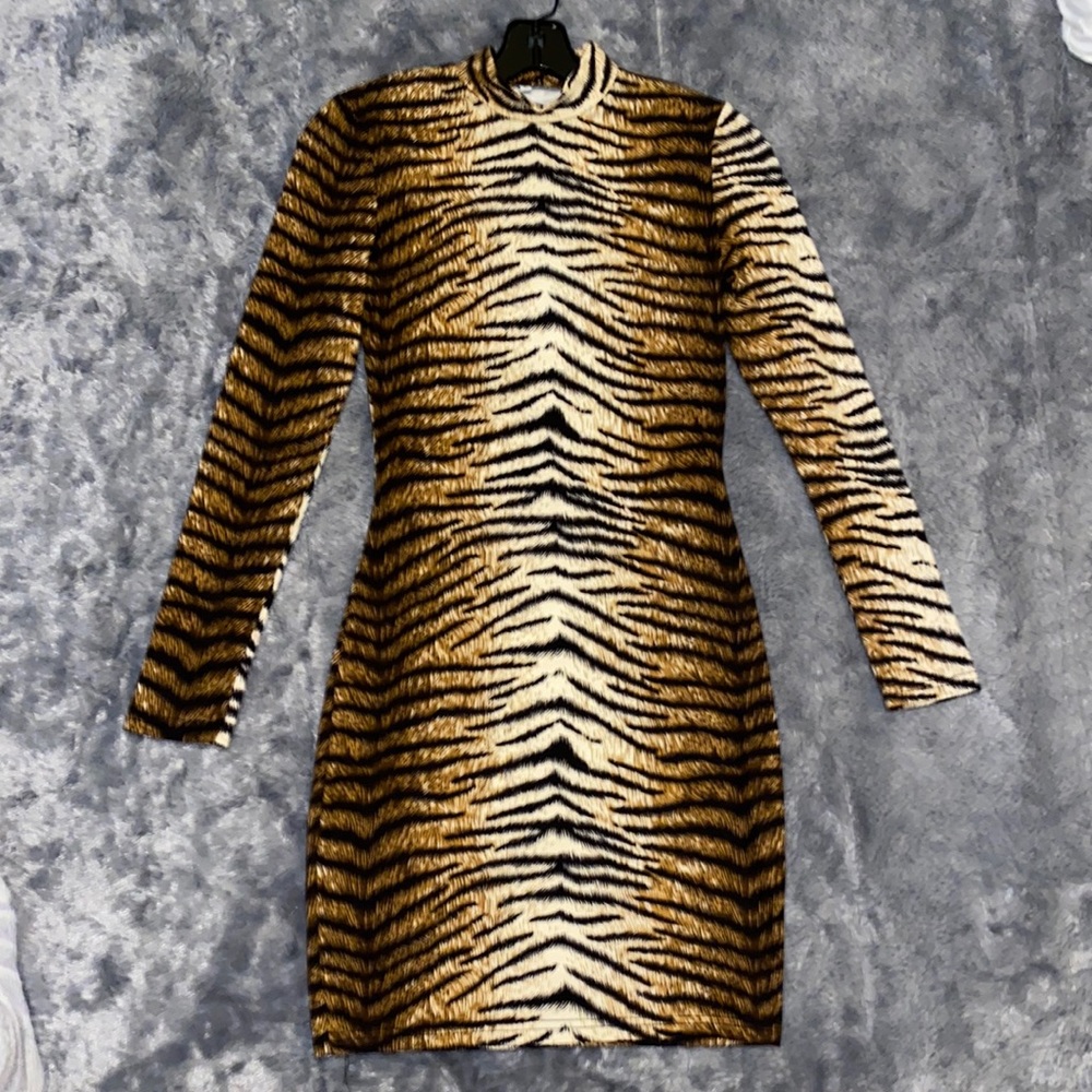 Animal print mini dress